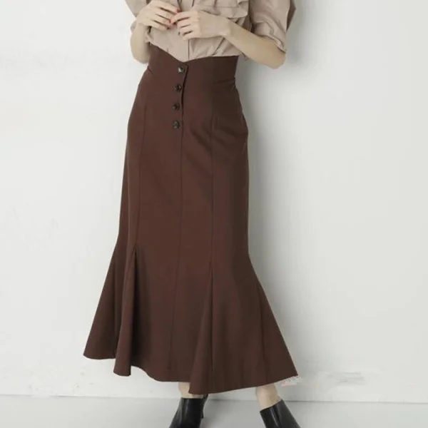 A GIRLS Japan Style Temperament Jupes 2022 New Design Mujer Faldas High Waist Button Solid Folds Patchwork Slim Mermaid Skirts
A GIRLS Japan Style Temperament Jupes 2022 New Design Mujer Faldas High Waist Button Solid Folds Patchwork Slim Mermaid Skirts