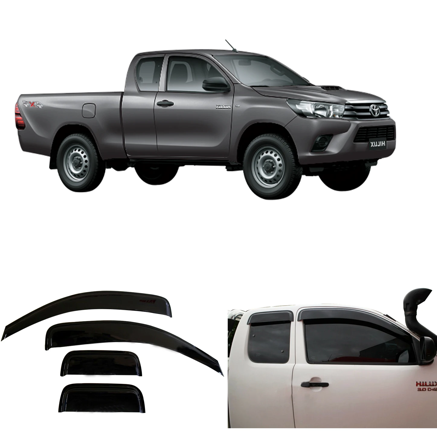 Side Window Visor for Toyota Hilux 2015-2022 Extra Cabin Super Cabin Sun Rain Window Deflector Weather Shields Car Accessories
Side Window Visor for Toyota Hilux 2015-2022 Extra Cabin Super Cabin Sun Rain Window Deflector Weather Shields Car Accessories
