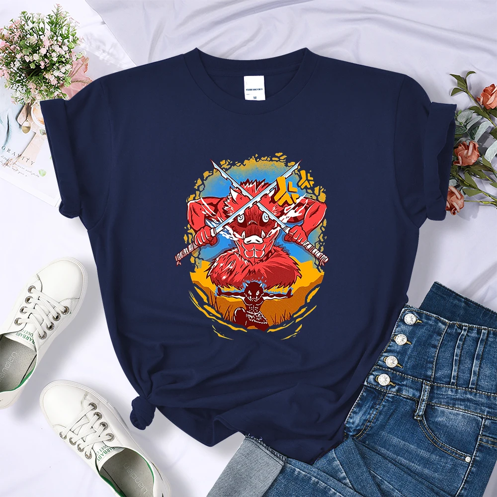 Demon Slayer Hashibira Inosuke Angry Prints T-shirts Female Oversize Summer T Shirts Anime Street Tops Hot Sale Loose Women Tee
Demon Slayer Hashibira Inosuke Angry Prints T-shirts Female Oversize Summer T Shirts Anime Street Tops Hot Sale Loose Women Tee
