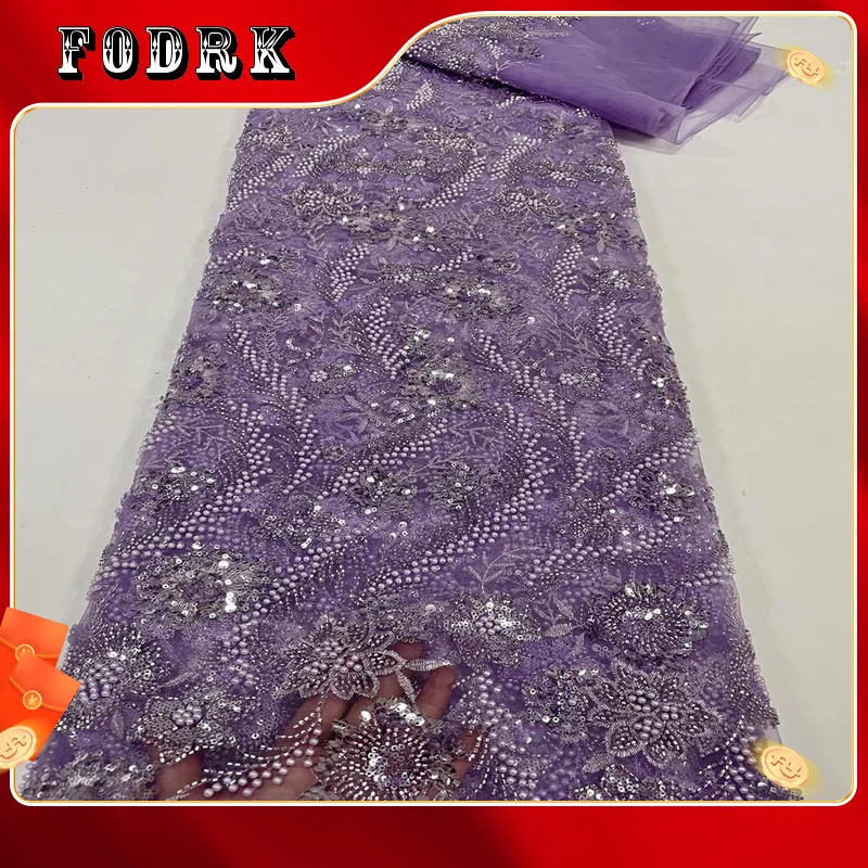 High Quality African Heavy Beaded Wedding Lace Fabric With Sequins 2023 5Yards Nigeria Embroidery French Tulle Fabric
High Quality African Heavy Beaded Wedding Lace Fabric With Sequins 2023 5Yards Nigeria Embroidery French Tulle Fabric