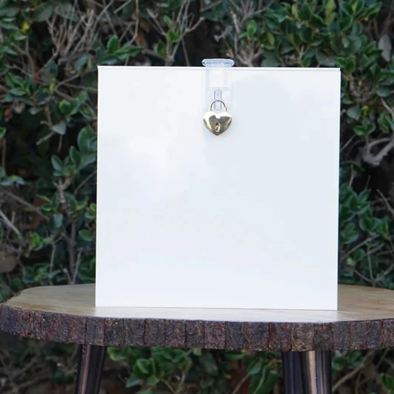 Белый акриловый Свадебный фотобокс с замком для вечерние, декоративный фотобокс для приема денег 
Белый акриловый Свадебный фотобокс с замком для вечерние, декоративный фотобокс для приема денег