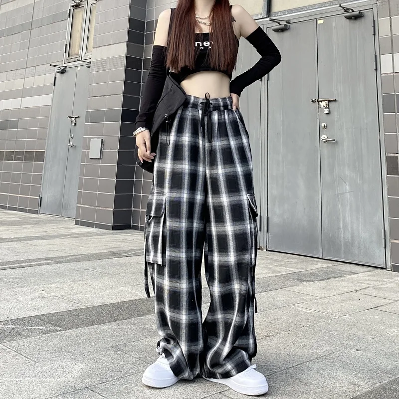 Loose Straight Tie Dye Plaid Jogger Pant with Pocket Drawstring sweatpant y2k pants women clothing fashion hip hop harajuku 2023
Loose Straight Tie Dye Plaid Jogger Pant with Pocket Drawstring sweatpant y2k pants women clothing fashion hip hop harajuku 2023