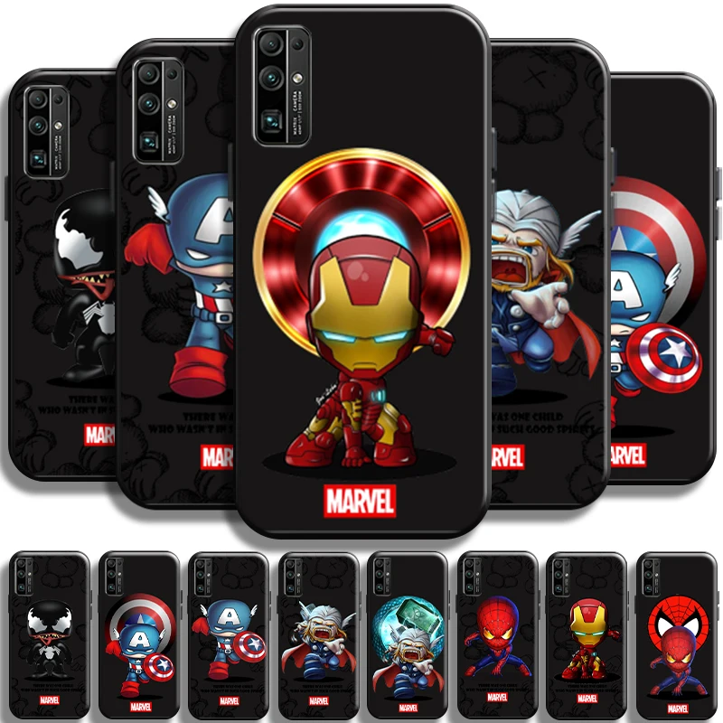 

Marvel Cartoon Avengers For Huawei Honor 30 PRO Phone Case TPU Liquid Silicon Back Soft Coque Cover Carcasa Funda