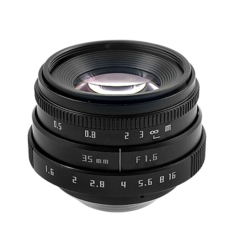 

Top Deals 35Mm Camera Lens F1.6 C-Mount Large Aperture Fixed Focus Digital Camera Lens For Mirrorless Cameras