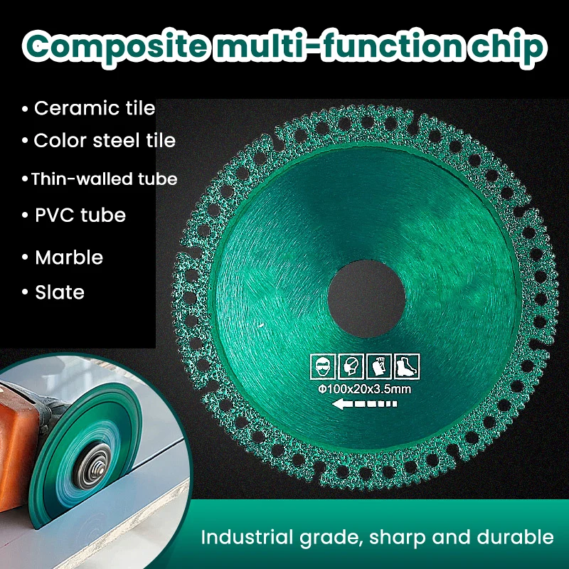 New Composite Multifunctional Cutting Saw Blade 100mmUltra-thin Saw Blade Ceramic Tile Glass Cutting Disc For Angle Grinder
New Composite Multifunctional Cutting Saw Blade 100mmUltra-thin Saw Blade Ceramic Tile Glass Cutting Disc For Angle Grinder