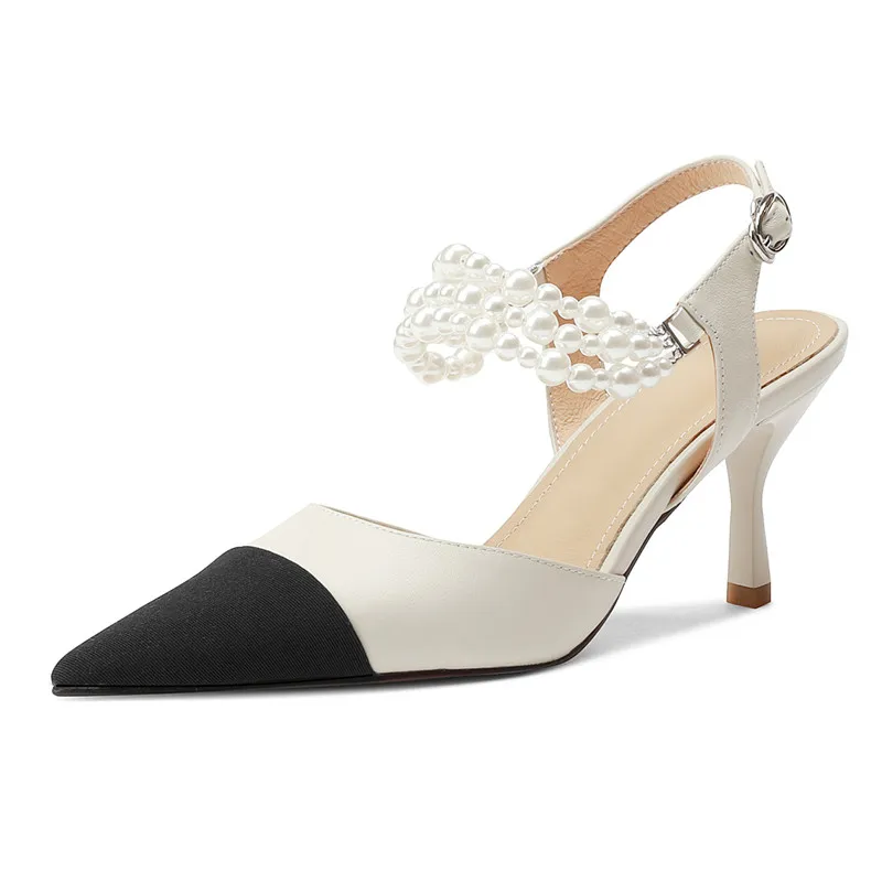 Dilalula Elegant Fashion Women Sandals String Bead Pumps Pointed Toe Thin Heels Genuine Leather Summer Party Wedding Shoes Woman
Dilalula Elegant Fashion Women Sandals String Bead Pumps Pointed Toe Thin Heels Genuine Leather Summer Party Wedding Shoes Woman