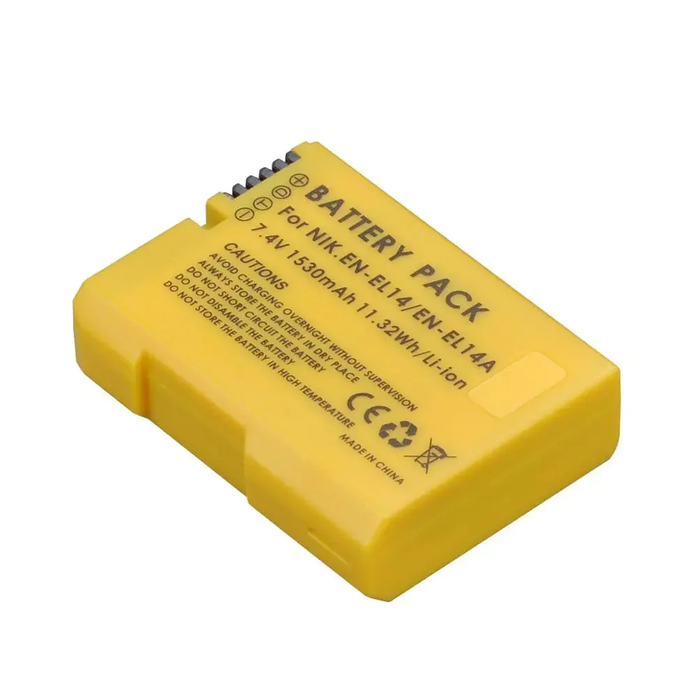 20231530mAh EN-EL14A EN-EL14 EN EL14 Battery for Nikon D3100 D3200 D3300 D3400 D3500 D5600 D5100 D5200 P7000 P7800 P7700solar pa
20231530mAh EN-EL14A EN-EL14 EN EL14 Battery for Nikon D3100 D3200 D3300 D3400 D3500 D5600 D5100 D5200 P7000 P7800 P7700solar pa