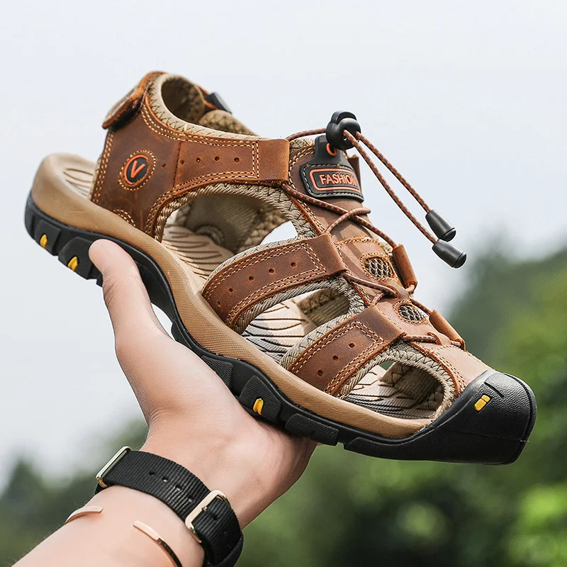 outdoor Genuine Leather Men Shoes Summer 2022 New Large Size Men's Sandals Men Sandals Fashion Sandals Slippers Big Size 38-47
outdoor Genuine Leather Men Shoes Summer 2022 New Large Size Men's Sandals Men Sandals Fashion Sandals Slippers Big Size 38-47
