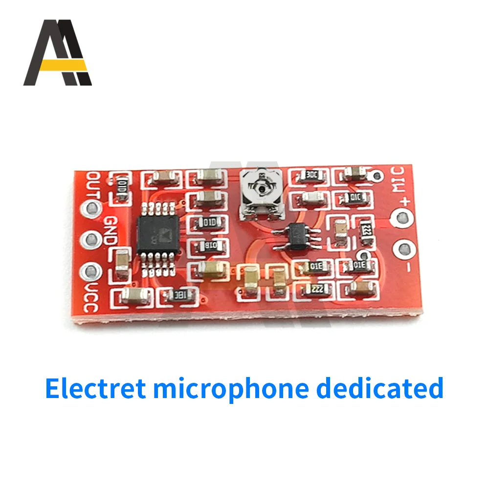 MAX4466 Electret Microphone Amplifier Board DC3V-5V Pickup Module with SSM2167 voice compression amplifier red
MAX4466 Electret Microphone Amplifier Board DC3V-5V Pickup Module with SSM2167 voice compression amplifier red