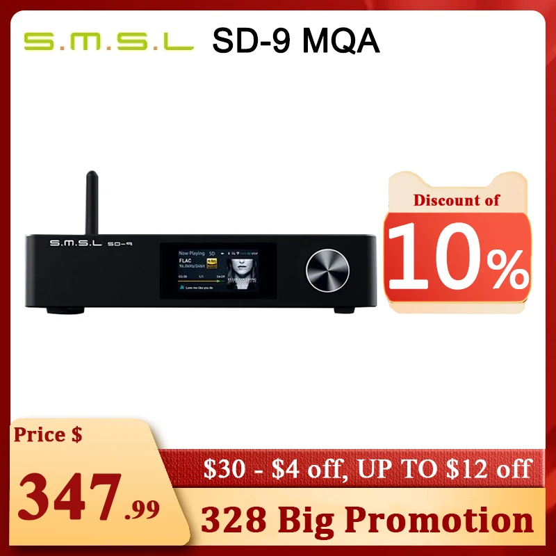 SMSL SD-9 MQA Full Decoding HIFI Network Music Player SD9 Support DSD, WAV APE,FLAC AIFF, MP3 Desktop Player
SMSL SD-9 MQA Full Decoding HIFI Network Music Player SD9 Support DSD, WAV APE,FLAC AIFF, MP3 Desktop Player
