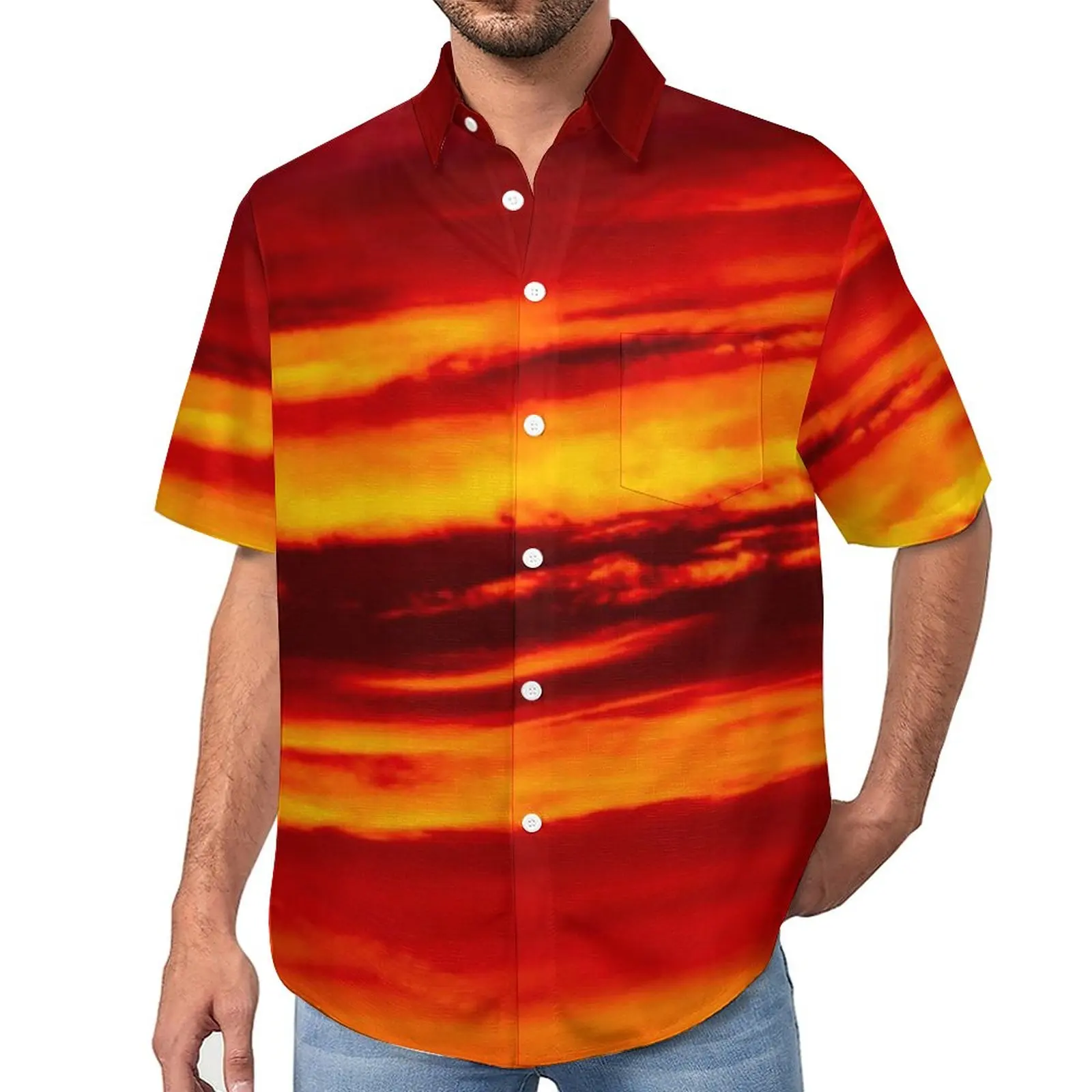 Colorful Sky Print Casual Shirts Bright Red Sunset Vacation Shirt Hawaii Aesthetic Blouses Men Print Plus Size
Colorful Sky Print Casual Shirts Bright Red Sunset Vacation Shirt Hawaii Aesthetic Blouses Men Print Plus Size