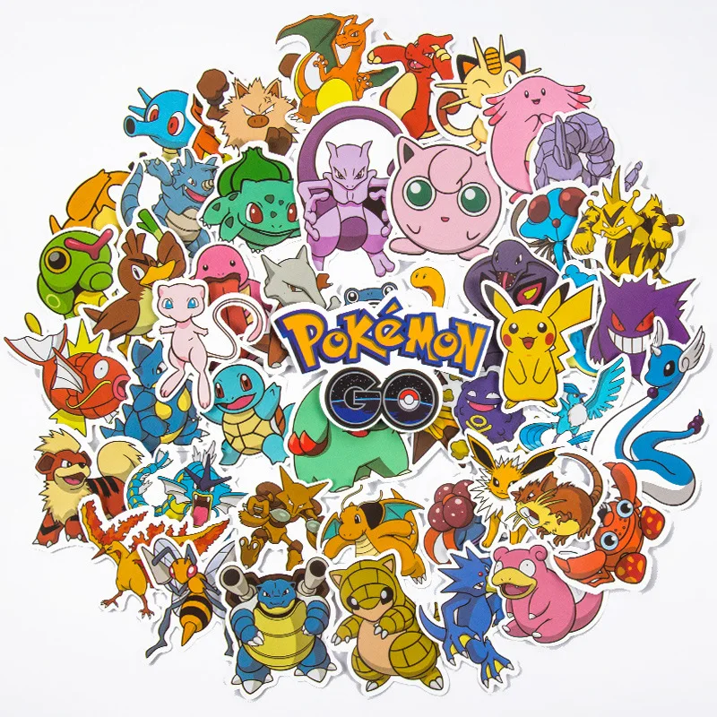 50pcs Kawaii Pokemon Anime Stickers Pikachu Stickers Laptop Suitcase Skateboard Guitar Phone Cartoon Toys Children Birthday Gift
50pcs Kawaii Pokemon Anime Stickers Pikachu Stickers Laptop Suitcase Skateboard Guitar Phone Cartoon Toys Children Birthday Gift