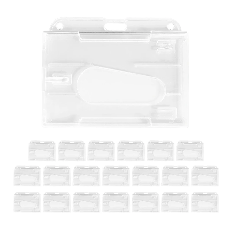 20 Pack Heavy Duty 2-Sided ID Badge Holder Hard Plastic Horizontal Clear Holder With Thumb Slots 2-3 ID Card Holder
20 Pack Heavy Duty 2-Sided ID Badge Holder Hard Plastic Horizontal Clear Holder With Thumb Slots 2-3 ID Card Holder