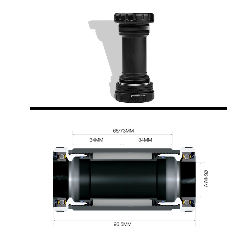 Mountain Bike Bicycle BB68 Threaded Bottom Bracket BB 68-73mm For Crankset Press Diameter 41mm Spare Parts For Bicycle Frame
Mountain Bike Bicycle BB68 Threaded Bottom Bracket BB 68-73mm For Crankset Press Diameter 41mm Spare Parts For Bicycle Frame