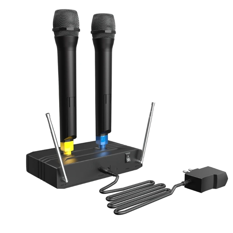 2 Channel Wireless Microphone VHF Dual Handheld Dynamic Karaoke Cordless for Stage Church Party School Speaker Meeting
2 Channel Wireless Microphone VHF Dual Handheld Dynamic Karaoke Cordless for Stage Church Party School Speaker Meeting