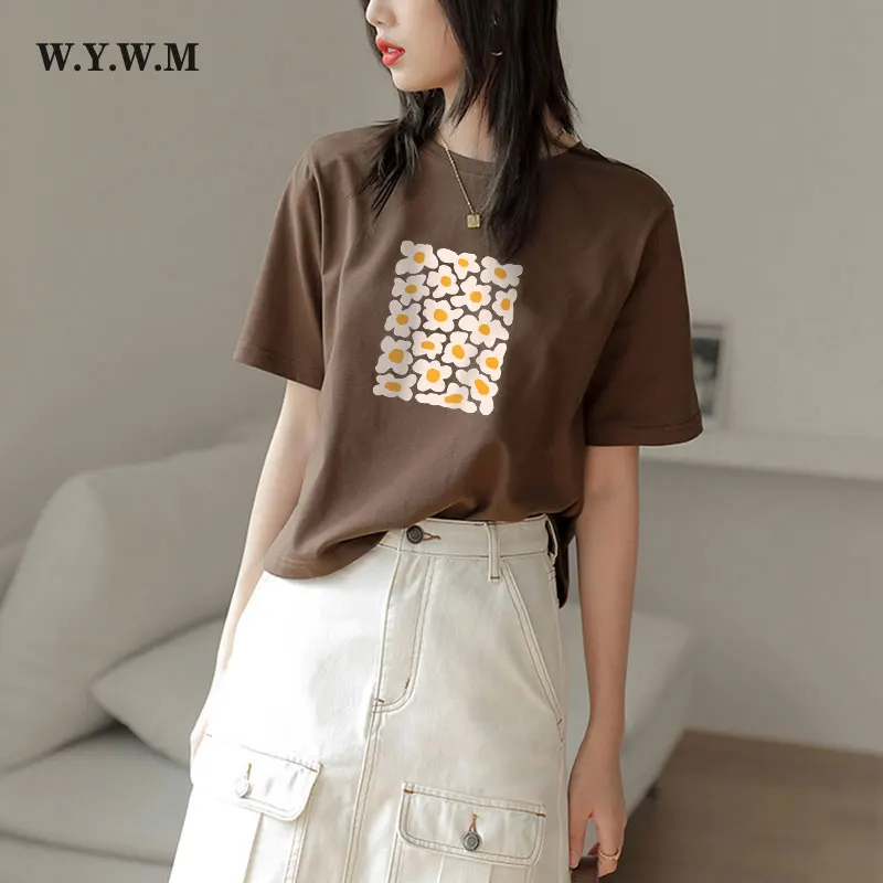 WYWM Summer Floral Printed Woman Tshirts Loose Soft O-neck Graphic Tee Harajuku Casual Streetwear Female Tops Clothes Women
WYWM Summer Floral Printed Woman Tshirts Loose Soft O-neck Graphic Tee Harajuku Casual Streetwear Female Tops Clothes Women
