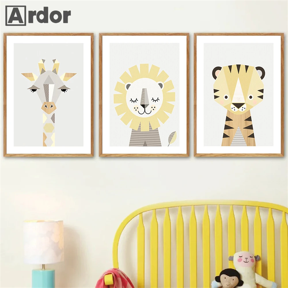 Cartoon Tiger Lion Wall Art Canvas Poster Child Nursery Print Painting Giraffe Posters Nordic Wall Pictures Kids Room Decoration
Cartoon Tiger Lion Wall Art Canvas Poster Child Nursery Print Painting Giraffe Posters Nordic Wall Pictures Kids Room Decoration