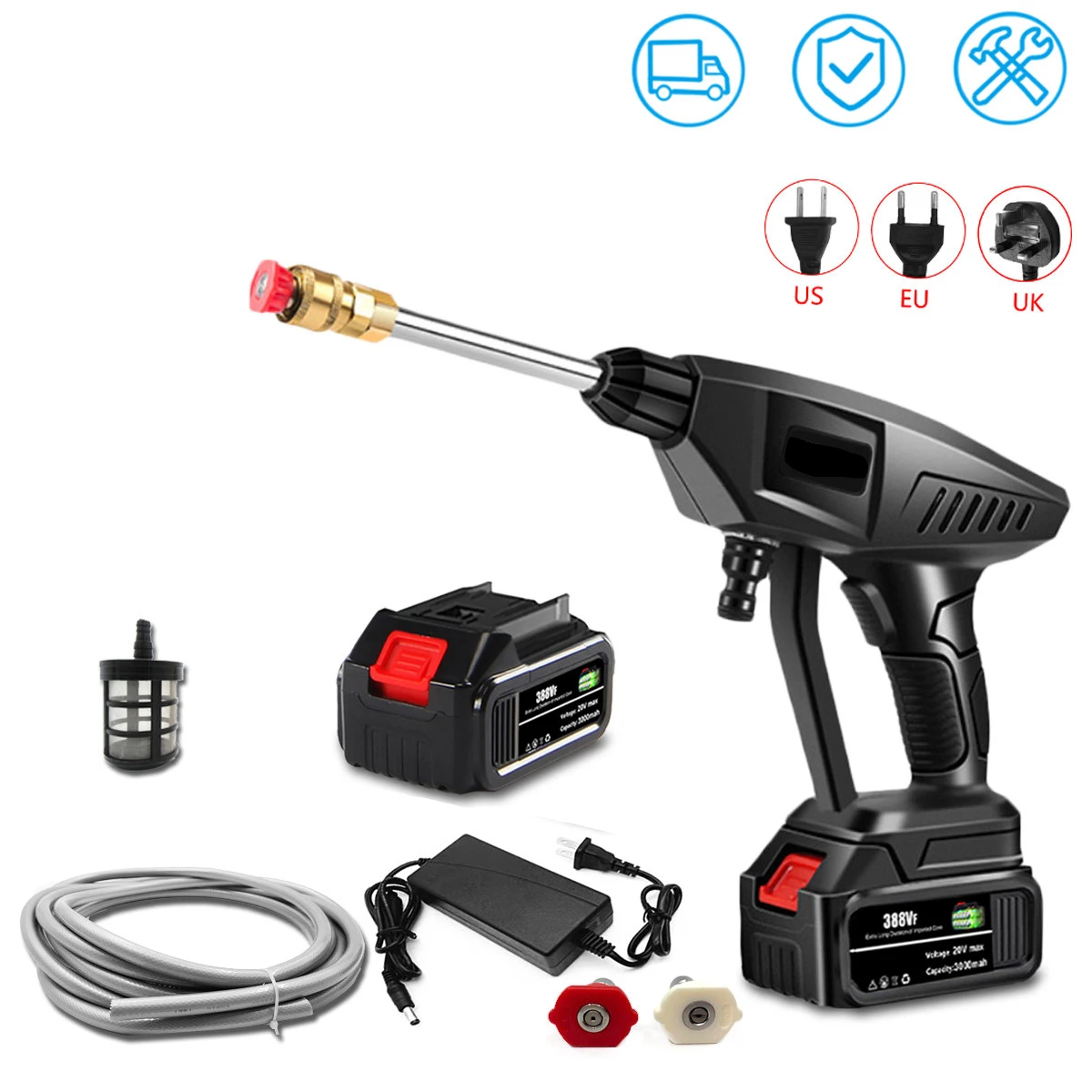 U50 18-21V 30Bar Wireless High Pressure Car Wash Water Spay Gun Portable High Pressure Washer Foam Generator for Makita Battery
U50 18-21V 30Bar Wireless High Pressure Car Wash Water Spay Gun Portable High Pressure Washer Foam Generator for Makita Battery
