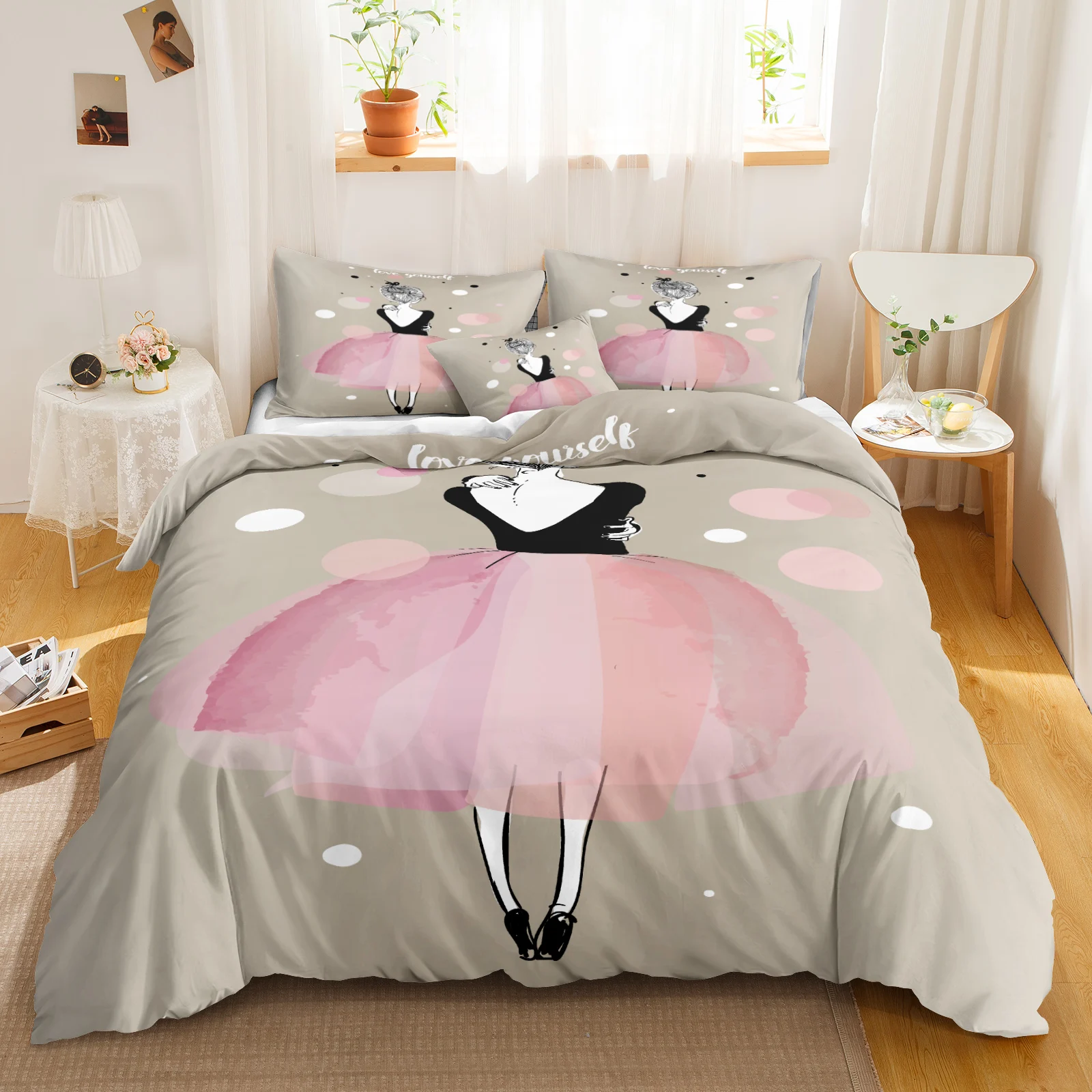 Ballet Girls Bedding Sets Cartoon SwanDuvet Cover Set Modern Fashion Home Textiles Floral Bed Linen for Dropshipping
Ballet Girls Bedding Sets Cartoon SwanDuvet Cover Set Modern Fashion Home Textiles Floral Bed Linen for Dropshipping