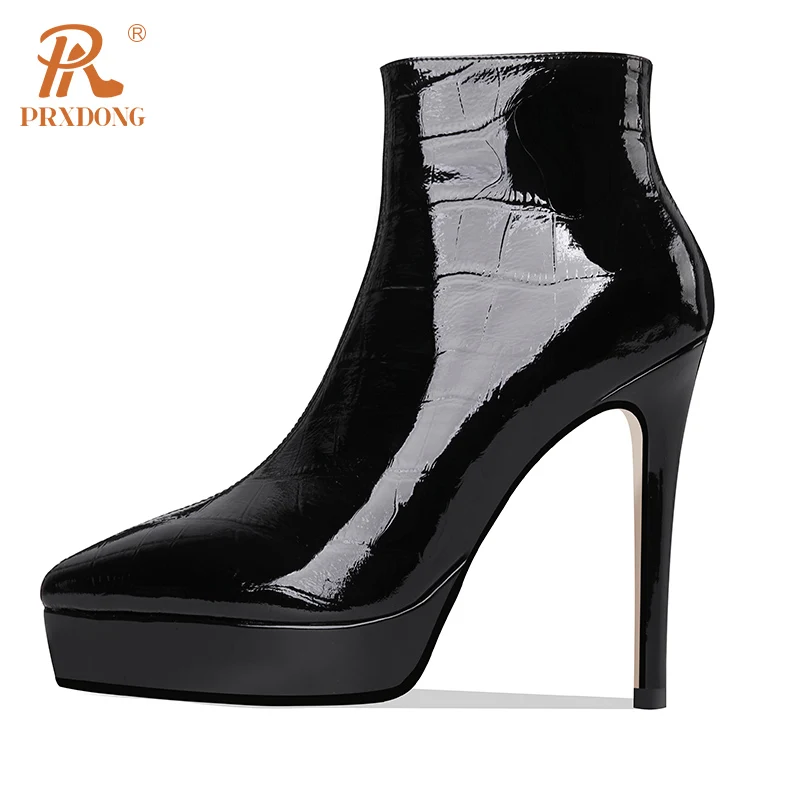 PRXDONG INS New Classics Women Ankle Boots Sexy High Thin Heels Platform Black Beige Dress Party Office Lady Shoes Size 33-40
PRXDONG INS New Classics Women Ankle Boots Sexy High Thin Heels Platform Black Beige Dress Party Office Lady Shoes Size 33-40