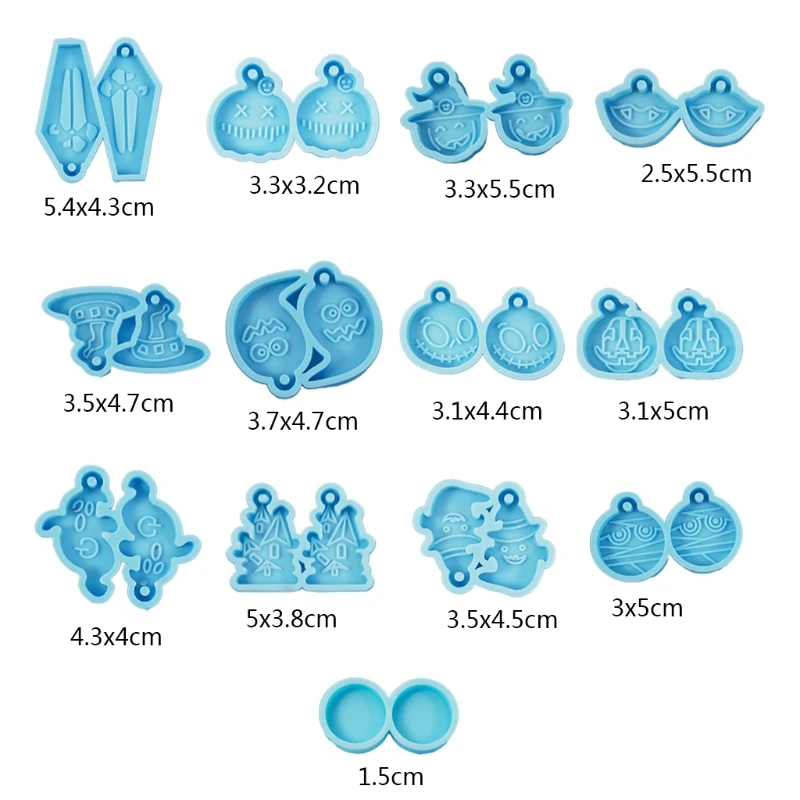 69HB Halloween Earrings Keychain Combination Earring Mold Epoxy Resin Jewelry Mold Resin Casting Pendant Mold for Diy
69HB Halloween Earrings Keychain Combination Earring Mold Epoxy Resin Jewelry Mold Resin Casting Pendant Mold for Diy