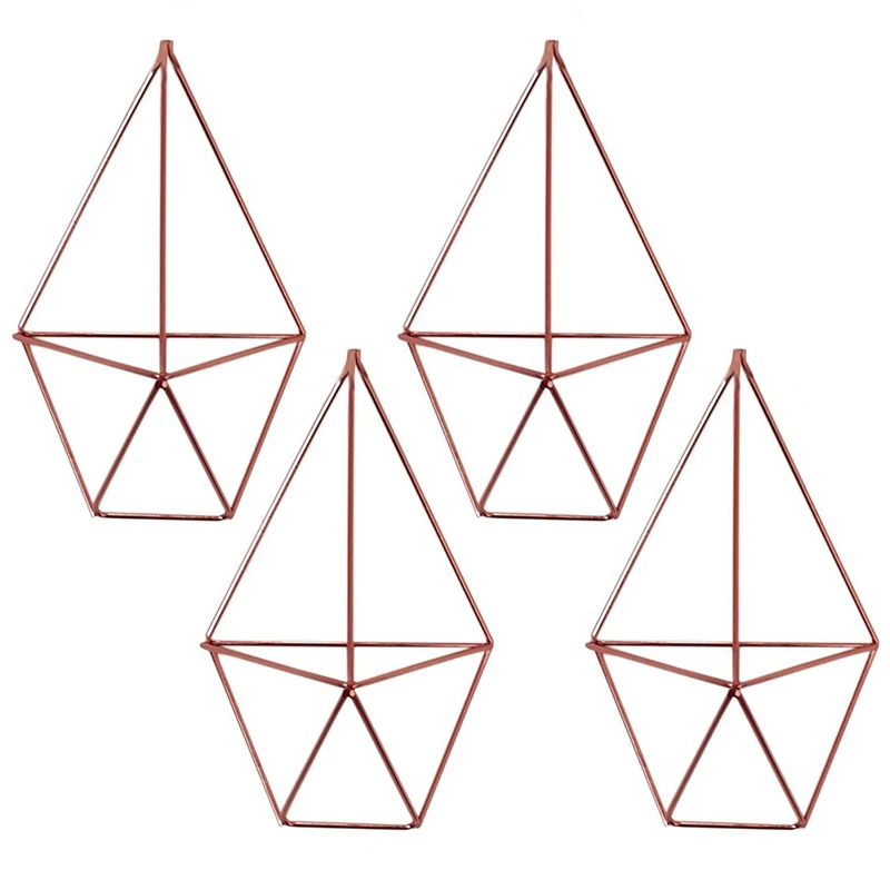 Geometric Hanging Wall Air Plants Holders 4Pcs Wall Mount Air Plants Hanger Metal Rose Gold Air Plants Display Frame
Geometric Hanging Wall Air Plants Holders 4Pcs Wall Mount Air Plants Hanger Metal Rose Gold Air Plants Display Frame