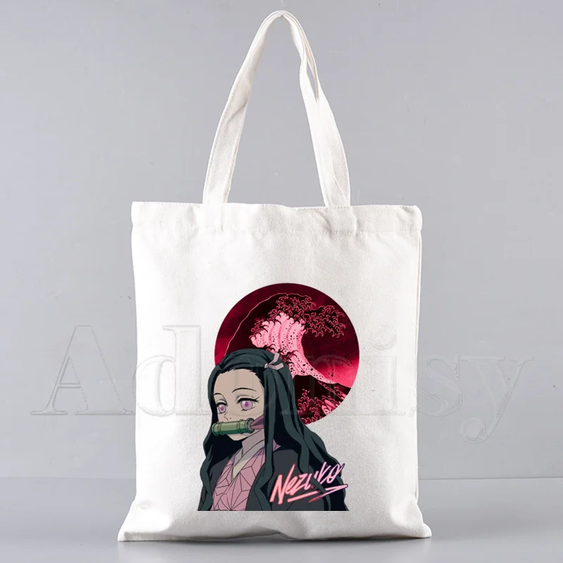 Nezuko Shopping Bag Grocery Handbag Bolsas De Tela Tote Bolsa Shopping Bag Jute Tote Fabric Custom 
Nezuko Shopping Bag Grocery Handbag Bolsas De Tela Tote Bolsa Shopping Bag Jute Tote Fabric Custom