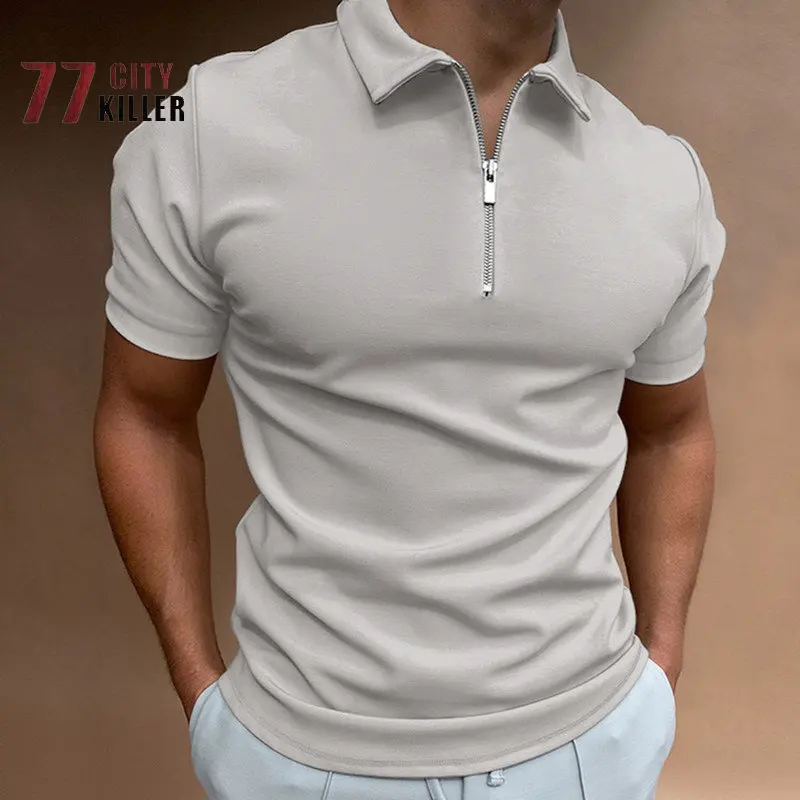 2023 Summer Men's Lapel Short Sleeve Solid Color Fashion Casual Loose T-shirt Men's Outdoor Sports Comfortable Breathable Top
2023 Summer Men's Lapel Short Sleeve Solid Color Fashion Casual Loose T-shirt Men's Outdoor Sports Comfortable Breathable Top