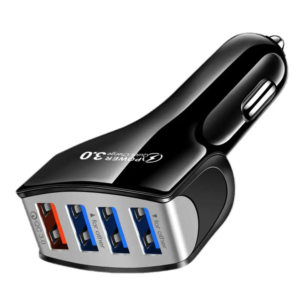 Автомобильное зарядное устройство с 4 USB-портами для быстрой зарядки iPhone 5 в 2,4 А
Автомобильное зарядное устройство с 4 USB-портами для быстрой зарядки iPhone 5 в 2,4 А