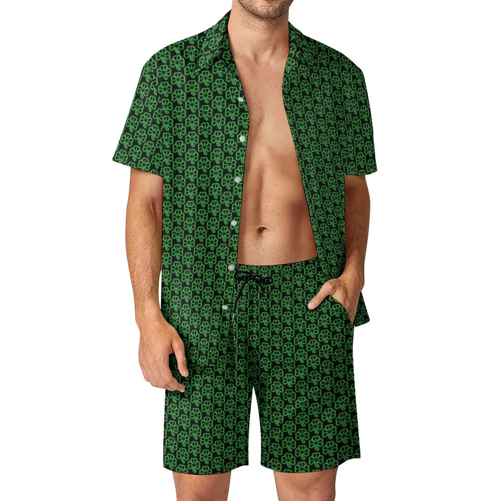 Green Weed Leaf Men Sets Four Leaved Clover Pattern Casual Shorts Outdoor Shirt Set Summer Trending Suit Short Sleeve Big Size
Green Weed Leaf Men Sets Four Leaved Clover Pattern Casual Shorts Outdoor Shirt Set Summer Trending Suit Short Sleeve Big Size