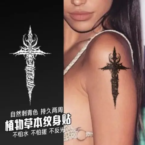 Herb Juice Cross Tattoo Stickers Lasting Tattoo Art Temporary Tattoos Waterproof Arm Tattoo Trendy Goth Geometry Fake Tattoo
Herb Juice Cross Tattoo Stickers Lasting Tattoo Art Temporary Tattoos Waterproof Arm Tattoo Trendy Goth Geometry Fake Tattoo
