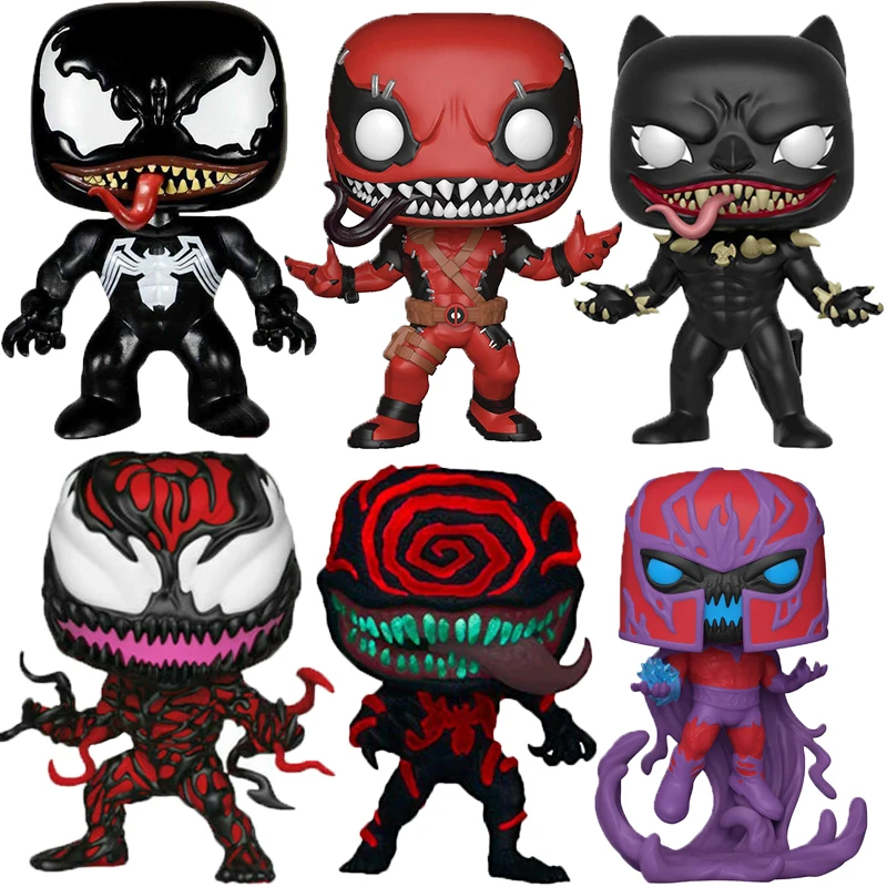Экшн-фигурки funko чудо-яд поврежденный Веном #517 Черная пантера #370 магнит #683