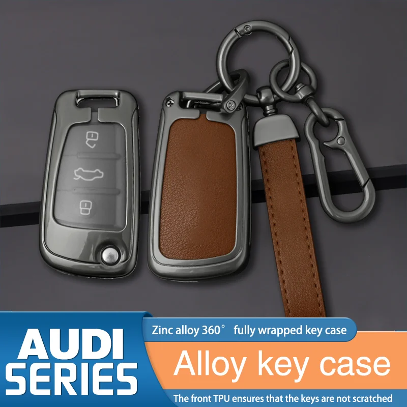 

Car Folding Key Cover Case Fob Holder For Audi C5 C6 R8 A1 A3 A4 A5 A6 A7 Q3 Q5 Q7 S6 B6 B7 B8 8P 8V 8L TT RS RS3 S3 Sline