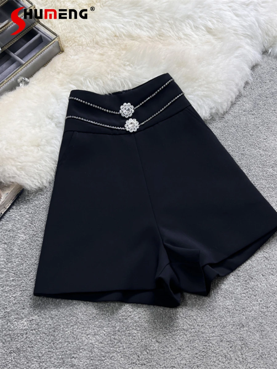 Fashion Rhinestone High Waist Pure Color Suit Shorts 2022 Summer New Trendy Graceful Woman High Waisted Black Shorts for Women
Fashion Rhinestone High Waist Pure Color Suit Shorts 2022 Summer New Trendy Graceful Woman High Waisted Black Shorts for Women