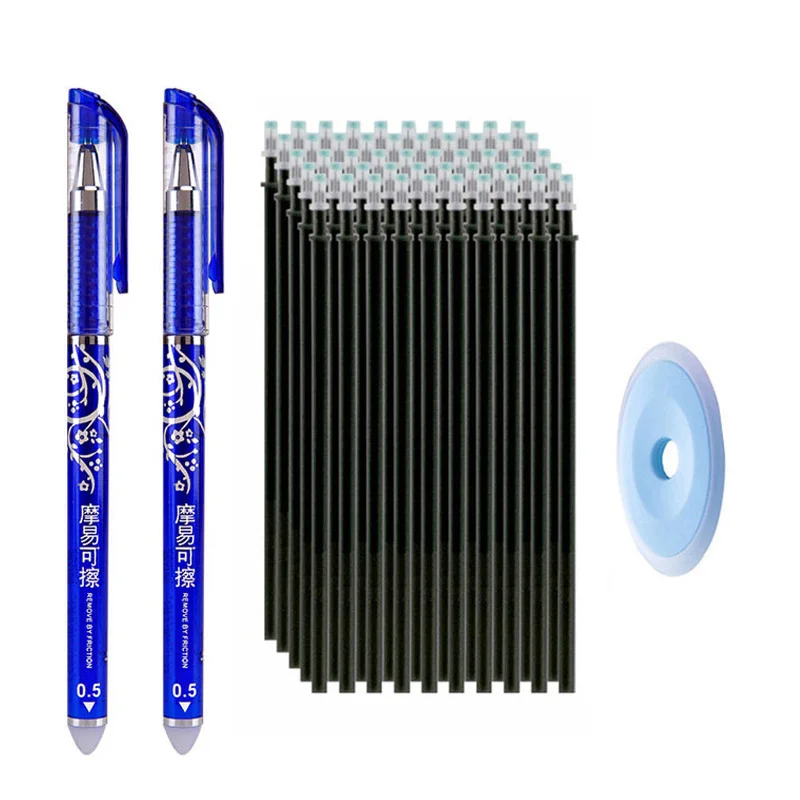 50 Refills + 2 Erasable Pen + 1pc Eraser 0.5mm Washable Handle Magic Erasable Gel Pen Rod Blue Black Ink Pen Students Stationery
50 Refills + 2 Erasable Pen + 1pc Eraser 0.5mm Washable Handle Magic Erasable Gel Pen Rod Blue Black Ink Pen Students Stationery