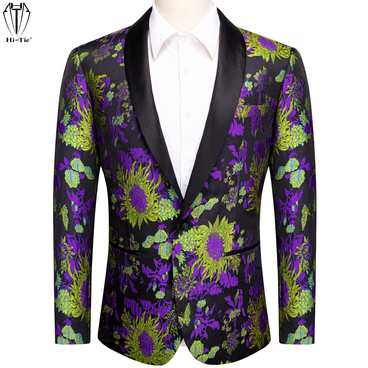 Fashion Mens Suits Blazers Black Purple Yellow Flower Slim Fit Suit Jacket Coat For Prom Banquet Party Bride Groom Casual Gift
Fashion Mens Suits Blazers Black Purple Yellow Flower Slim Fit Suit Jacket Coat For Prom Banquet Party Bride Groom Casual Gift