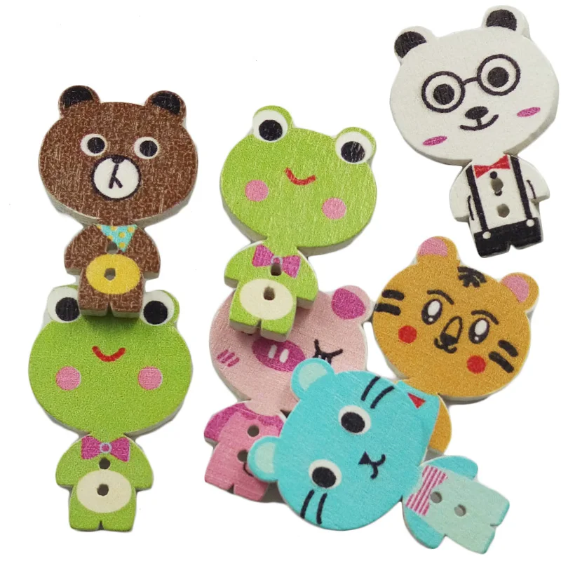 50PCS 30MM Random Mixed Animal Decorative Buttons 2 Holes Mixed Sewing Wooden Scrapbooking Buttons Bear Shape Wooden Buttons
50PCS 30MM Random Mixed Animal Decorative Buttons 2 Holes Mixed Sewing Wooden Scrapbooking Buttons Bear Shape Wooden Buttons