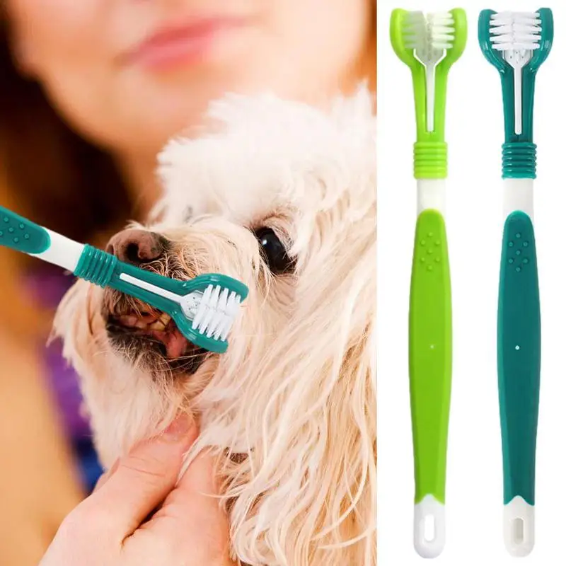 Pet Toothbrush Kit Dental Care Three Sided Soft Rubber Bristles Teeth Cleaning Toothbrush Teeth Care Dog Cat Cleaning Toothbrush
Pet Toothbrush Kit Dental Care Three Sided Soft Rubber Bristles Teeth Cleaning Toothbrush Teeth Care Dog Cat Cleaning Toothbrush