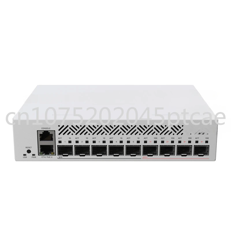 CRS310-1G-5S-4S + IN переключатель с пятью портами 1G SFP, четырьмя портами 10G SFP +, загруженная VLAN-фильтрация, маршрутизация Layer-3
CRS310-1G-5S-4S + IN переключатель с пятью портами 1G SFP, четырьмя портами 10G SFP +, загруженная VLAN-фильтрация, маршрутизация Layer-3