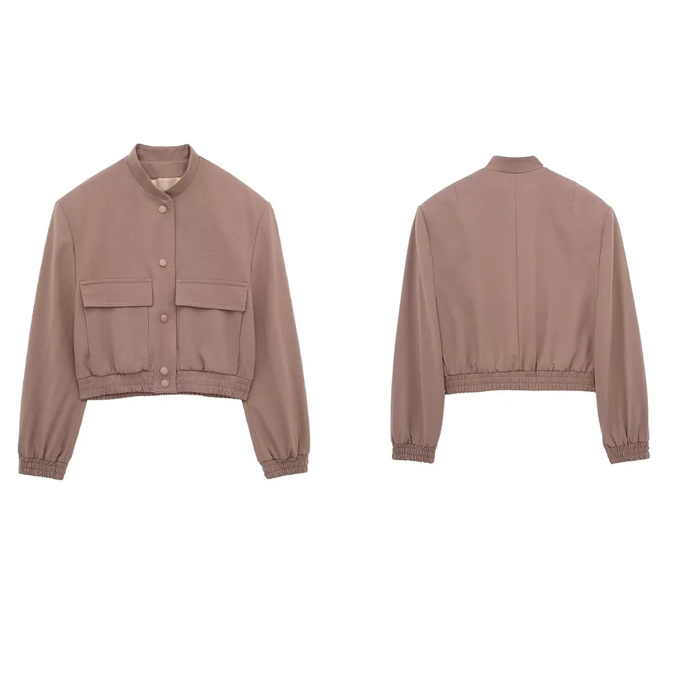 Куртка-бомбер женская повседневная, пиджак в рубчик с застежкой спереди и большими карманами, модный тональный пиджак
Куртка-бомбер женская повседневная, пиджак в рубчик с застежкой спереди и большими карманами, модный тональный пиджак