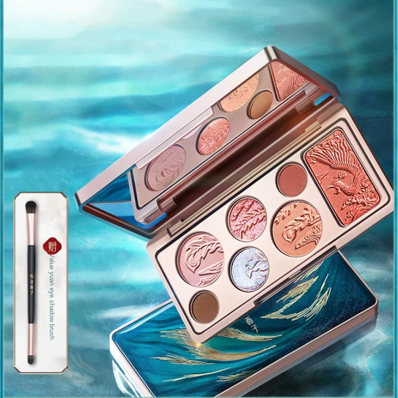 Seven-Color Blue and White Rose Relief Makeup Palette/Carved Eye Shadow Plate High-Gloss Pearlescent Repair Blush
Seven-Color Blue and White Rose Relief Makeup Palette/Carved Eye Shadow Plate High-Gloss Pearlescent Repair Blush