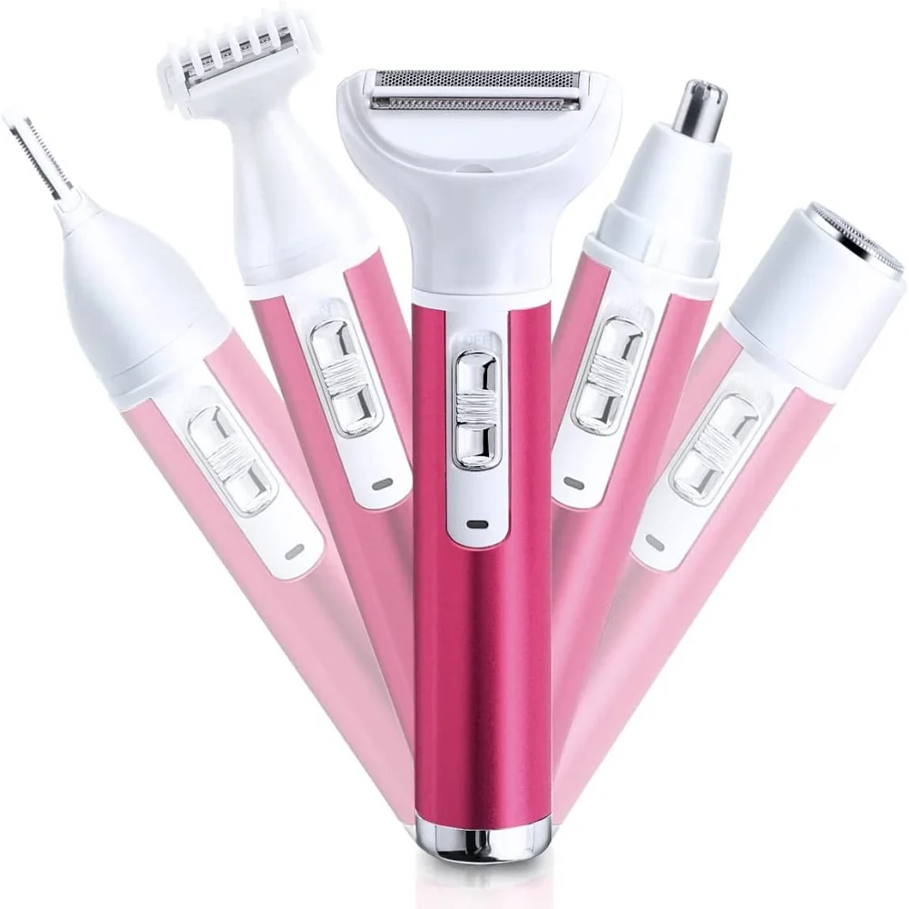 5 in 1 Womens Razors Set Multifunction Electric Epilator Removal for Body Nose Hair Trimmer Face Eyebrow Legs Armpit Bikini Area
5 in 1 Womens Razors Set Multifunction Electric Epilator Removal for Body Nose Hair Trimmer Face Eyebrow Legs Armpit Bikini Area