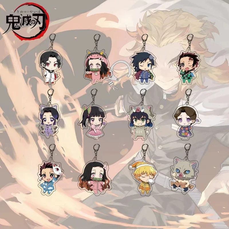 Anime Keychains Demon Slayer Acrylic Key Chain Pendant Tanjirou Kimetsu Blade of Ghost Keyring Props Home Decoration Accessories
Anime Keychains Demon Slayer Acrylic Key Chain Pendant Tanjirou Kimetsu Blade of Ghost Keyring Props Home Decoration Accessories