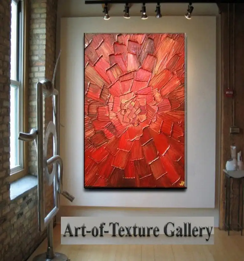 Big Abstract Painting Custom Original Heavy Textured Impasto Modern Red Gold Oil by Je HlobikBig oil painting huge large-scale
Big Abstract Painting Custom Original Heavy Textured Impasto Modern Red Gold Oil by Je HlobikBig oil painting huge large-scale