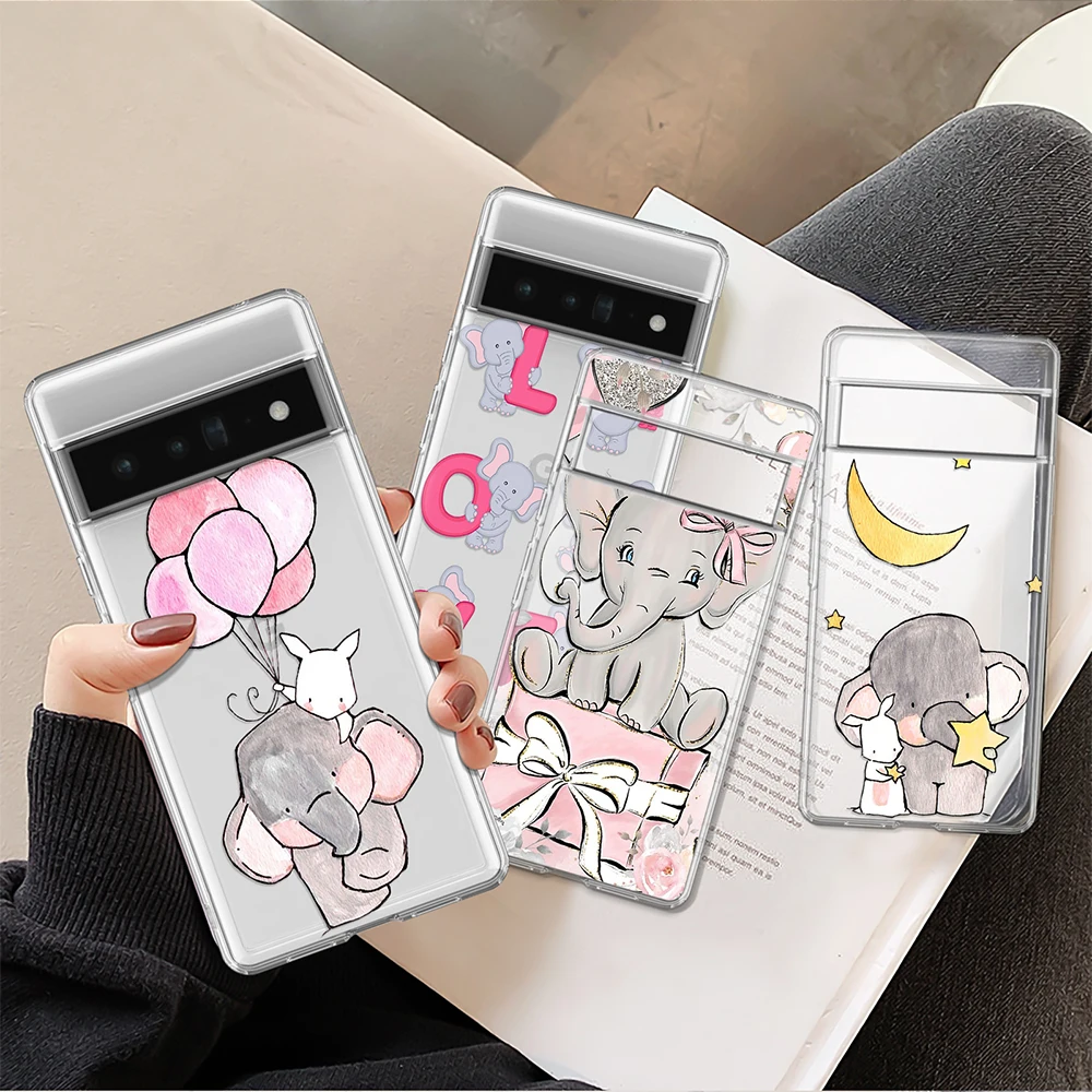Cartoon Elephant Case for Google Pixel 7Pro 7 6a 6 6Pro 5 5a 5G 4XL 4 2 3 3a 3XL 2XL 3aXL 4a Transparent Soft Back Shell Covers
Cartoon Elephant Case for Google Pixel 7Pro 7 6a 6 6Pro 5 5a 5G 4XL 4 2 3 3a 3XL 2XL 3aXL 4a Transparent Soft Back Shell Covers