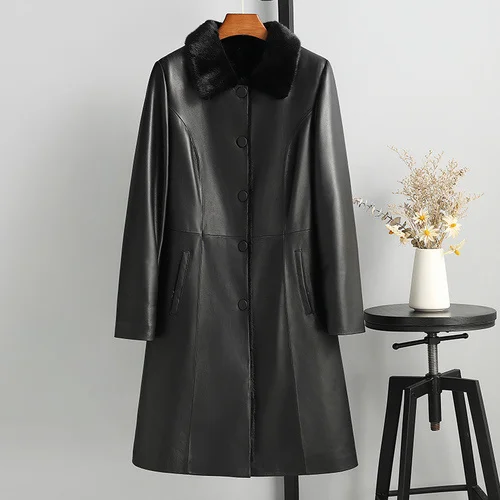 Luxury brand Winter Sheepskin Jacket Women Collar Coats Mink Liner Fur-in-one Fur Coat Real Leather Jackets Mujer Chaqueta Zm
Luxury brand Winter Sheepskin Jacket Women Collar Coats Mink Liner Fur-in-one Fur Coat Real Leather Jackets Mujer Chaqueta Zm