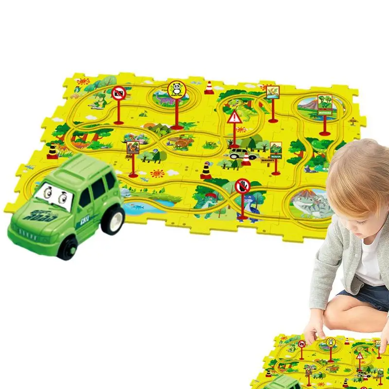 

Детский гоночный трек, игрушки «сделай сам», сборный электрический автомобиль, игрушка, электрический автомобиль, трек, головоломка, игровой набор, игрушки Монтессори для детей дошкольного возраста