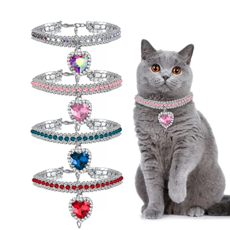 Pet Cute Luxury Collars Love Pendant Pet Collar Heart Crystal Luxury Dog Cat Collar Accessories Anti-Lost Metal Collar Pendant
Pet Cute Luxury Collars Love Pendant Pet Collar Heart Crystal Luxury Dog Cat Collar Accessories Anti-Lost Metal Collar Pendant