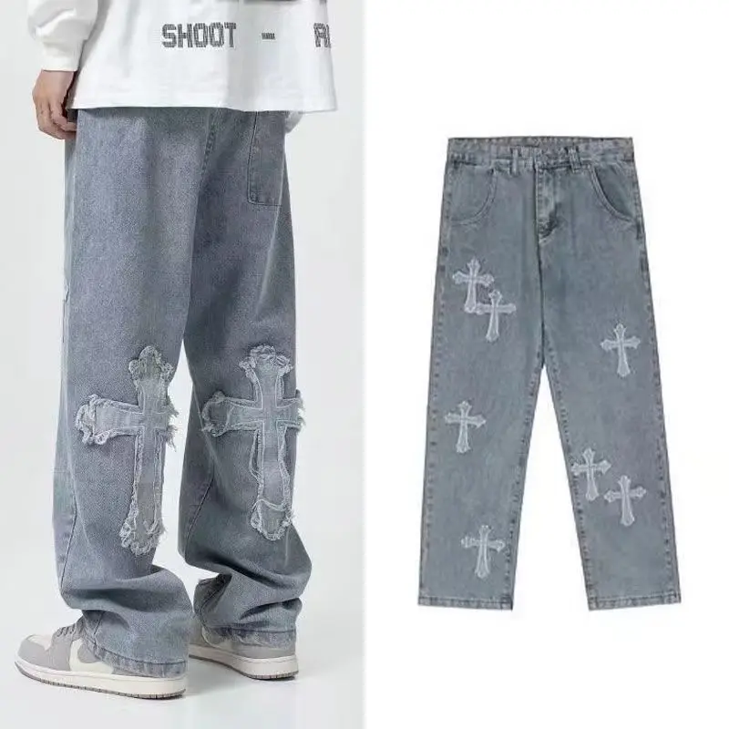Streetwear Gothic Jeans Women Y2K High Waist Jeans Trousers Casual Cross Cargo Pants Korean Summer Straight Baggy Punk Clothes
Streetwear Gothic Jeans Women Y2K High Waist Jeans Trousers Casual Cross Cargo Pants Korean Summer Straight Baggy Punk Clothes