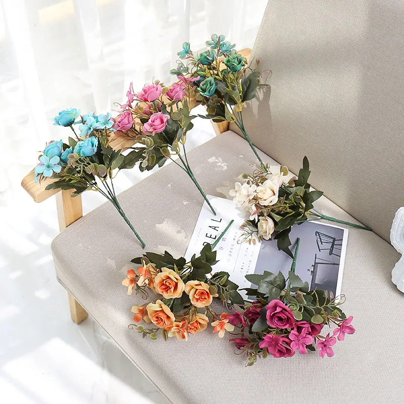 Five-pronged European-style Small Rose Small Ornament Simulation Flower Simulation PlantFake Flower Artificial Flower SilkFlower
Five-pronged European-style Small Rose Small Ornament Simulation Flower Simulation PlantFake Flower Artificial Flower SilkFlower